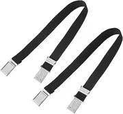 [PACKOVE] 2pcs Kids Magnetic Belt Adjustable Elastic Belt Dress Stretch Belt Uniform Waist Belt with Flat Magnetic Buckle for Children Pants Jeans Back to School Black