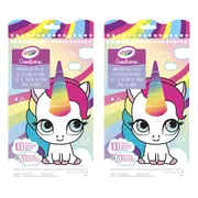 2x Crayola Kids/Childrens Creations Unicorn Sketching/Drawing Colouring Set 96m+