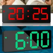 Digital Mirror Alarm Clock with LED Night Light and Temperature Function