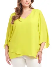 Karen Kane Plus Size Crossover Hem Top