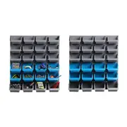 48 Bin Wall Mounted Storage Rack Shelf Organiser Nuts Bolts Garage Containers