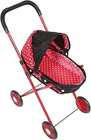 Realistic Doll Stroller Portable Pretend Play Stroller for Girls Toddlers Reborn Doll Toy 's Imaginative Roleplay Accessory Random Style
