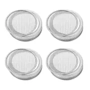4 Pcs Colanders Broccoli Mason Jar Sprout Lids Sugar Glitter Sifter