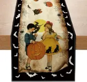 Vintage Halloween Table Runner Halloween Decorations - Black Vintage Style Boy