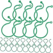 100pcs Greenhouse Stem Support Clips Plant Stem Straightening Clamps Garden Fixing Plastic Vines Clamp