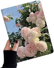 kaidisen Flower Pattern Case Compatible with iPad Air 5th 4th Generation 10.9 inch iPad Air 11 inch M2 Case Floral Illustration Cover with Pencil Holder,Color 2