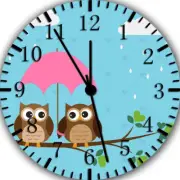 Cute Owl Frameless Borderless Wall Clock Nice For Gifts or Decor E313