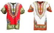 2 KlubKool Dashiki Tribal African Caftan Boho Unisex Top Shirts - Size 3XL