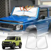 WindScreen Sun Shade for Suzuki Jimny 3-Door 2018-2025 Blocks UV Rays Foldable Custom Wind Screen Sun Visor Protector
