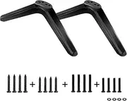 rflaueo 2Pcs Universal TV Pedestal Feet Adjustable and Sturdy Stand for Flat Screen TVs for TCL Roku 32 40 49 50 55 Inch Most Smart TVs Table Desk Pedestal TV Stand(U256-1)