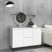 Sideboard High Gloss White 104x35x70 cm Engineered Wood Modern Furniture Storage