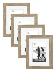 [Studio Nova] Premium Picture Photo Frame 6x8 to 4x6in Set of 4 in Natural Oak