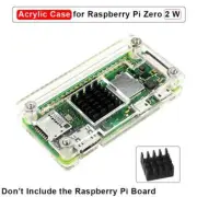 Raspberry Pi Zero 2 W Acrylic Case Transparent Shell with Aluminum Heat Sink