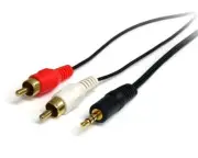 StarTech MU3MMRCA 3 ft Stereo Audio Cable - 3.5mm Male to 2x RCA Male for Audio