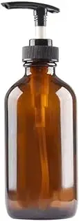 250ML 8.33oz Empty Refillable Amber Glass Shampoo Shower Gel Packing Bottle Container Jar