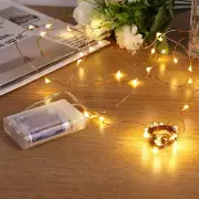 Sanniu Fairy Lights Battery Operated, 2 Packs Mini Battery Powered Copper Wire S