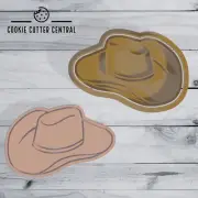 Cowboy Hat Cookie Cutter and Embosser - 5.5cm x 8.4cm