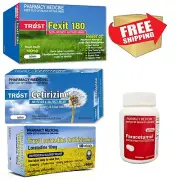 Fexofenadine 180mg + Loratadine 10mg + 100x Cetirizine 10mg + Parcetamol