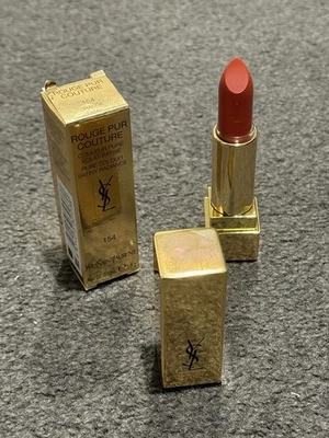 Yves Saint Laurent Rouge Pur Couture #154 Orange Fatal 3.8g Lipstick BRAND NEW