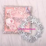 Holly mistletoe wreath metal craft die cut cutting paper machine cutters dies
