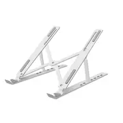 White Durable Plastic Ergonomic Portable Adjustable Laptop Stand Foldable Desktop Tripod Tray Holder
