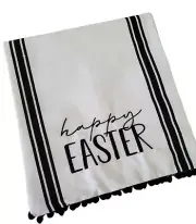 Easter Table Runner Farmhouse Reversible Home Decor Black White Grainsack NWT