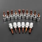 Versatile Hex Socket Bit Set H3 H10 and T55 Screwdriver Bits for 3/8 Drive