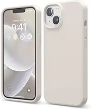 elago Liquid Silicone Case Compatible with iPhone 14 Case (6.1"), Premium Silicone, Full Body Protection - 4 Layer Shockproof Phone Cover, Anti-Scratch Soft Microfiber Lining (Stone)