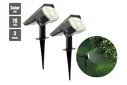 2pk 76 LED Solar Light Outdoor Garden Light Solar Lawn Motion Sensor Light 2-in-1 Pathway Wall Light Waterproof