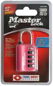 Word Combination Luggage Padlock - TSA Approved 35Mm Wide Body - Luggage Combo L