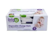 NEW BabyU Disposable Change Mats 10 pack
