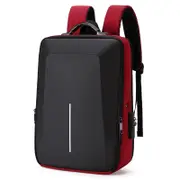 Hard Shell Backpack Alloy Frame Anti-theft Computer Bag for Men Red