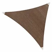COLOURTREE Triangle Sun Shade Sail 28' x 28' 260 GSM Reinforced Super Ring Brown