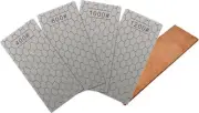 4Pcs Diamond Knife Sharpening Stones And 1Pcs Stropping Leather Strop Set, Tiwei