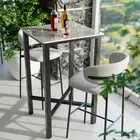 70*105CM Sintered Stone Bar Table Portable Breakfast Dining Table w/ Cross-Legs