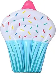 Cake Shape Inflatable Pool Float, Thickened PVC Floating Row for Adults, Inflatable Tubes Floaties Toys, Inflatable Ride-ons Pool Floats 145 * 110CM LWX