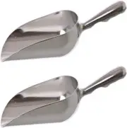 Heavy Duty Cast Aluminum Metal Scoops - Ice Candy Buffet Kitchen Bin -12Oz 2pack