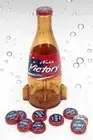 Fallout Nuka Cola Victory Glass Bottle + 10 Bottle Caps Rocket Replica Figure