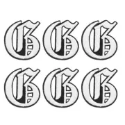 Iron on Letter Patches, 6Pcs Iron on Patches, Letter G Black White