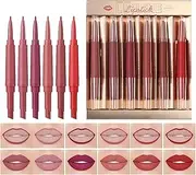 Lip Liner and Lipstick Sets for Women - Matte Velvet Makeup Lip Liner Stains Kit - Long-Lasting Beauty Gloss Stain for Dating Travel Trip Vacation Outdoor Shopping Makeup
