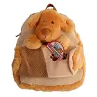 SoftNLux Happy Toys Kids' Plush Puppy Backpack (Light Brown)
