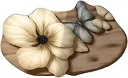 Butterfly Rug | Absorbent Mat | 3D Realistic Pattern Flower Butterfly Area Rug for Bedroom Non-Slip Carpet for Entryway Nursery Kids Room