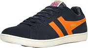 [Gola] Men's Equipe Suede Trainers, Graphite/Black, 7 D (M)