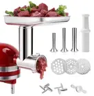 Food Grinder Attachment for KitchenAid Mixers,Stainless Steel Dishwasher Safe...