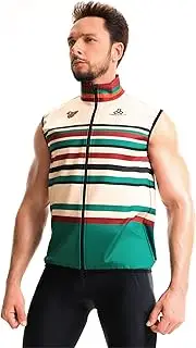 CEROTIPOLAR Retro Men's Thermal Fleece Cycling Vest for Bike Biking,Rain-Wind Proof Cycle Outwear