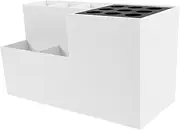 Minkissy Salon Scissors Holder Shear Organizer Hair Tool Box Comb Storage Desktop Hairdressing White