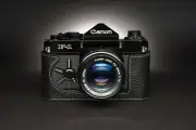 Real Leather Half Camera Case Bag Cover for Canon F-1 and New F-1 Film Camera