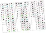 ERINGOGO 3Pcs Piano Keyboard Note Labels Cartoon Stickers for Keys Electronic Piano Beginner Friendly Note Strips Easy to Use Transparent Piano Notes