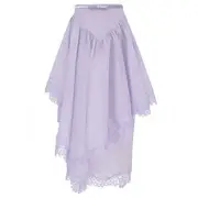 [ZIMMERMANN] Crush Lace Trim Skirt