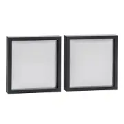 2x Black 20" x 20" Acrylic 3D Box Photo Picture Frames Deep Shadow Display